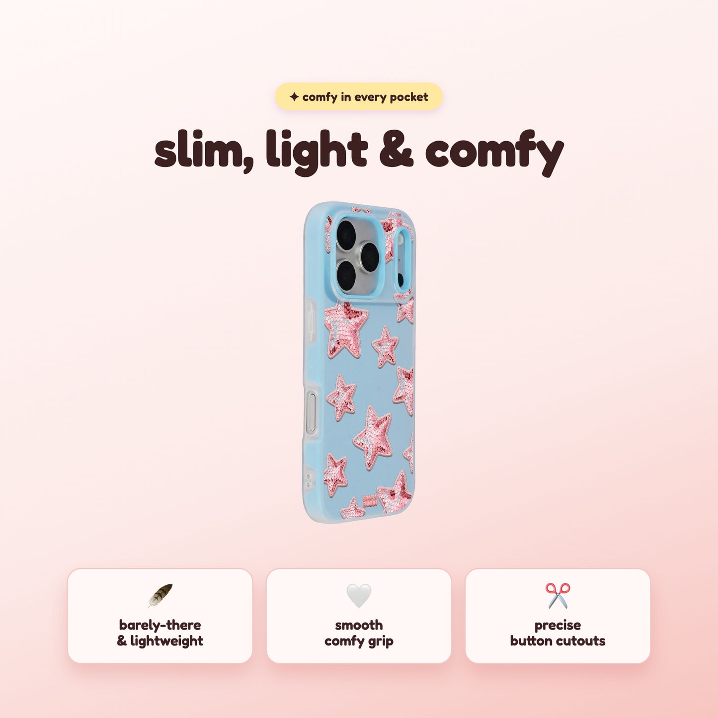 Rose Sequin Star Repeat Pop iPhone Case – product view 4