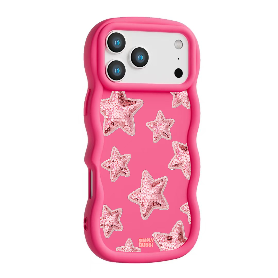 Rose Sequin Star Repeat Wavy iPhone Case – product view 10