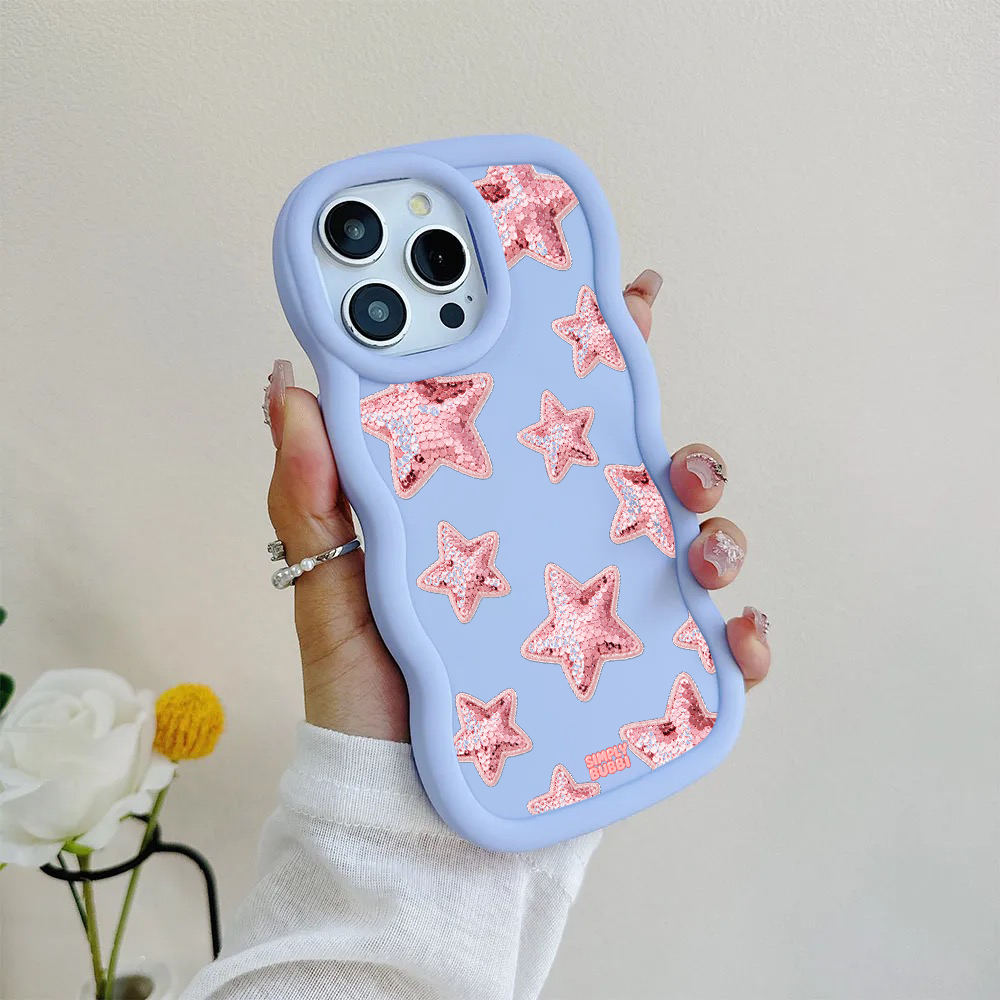 Rose Sequin Star Repeat Wavy iPhone Case – product view 8