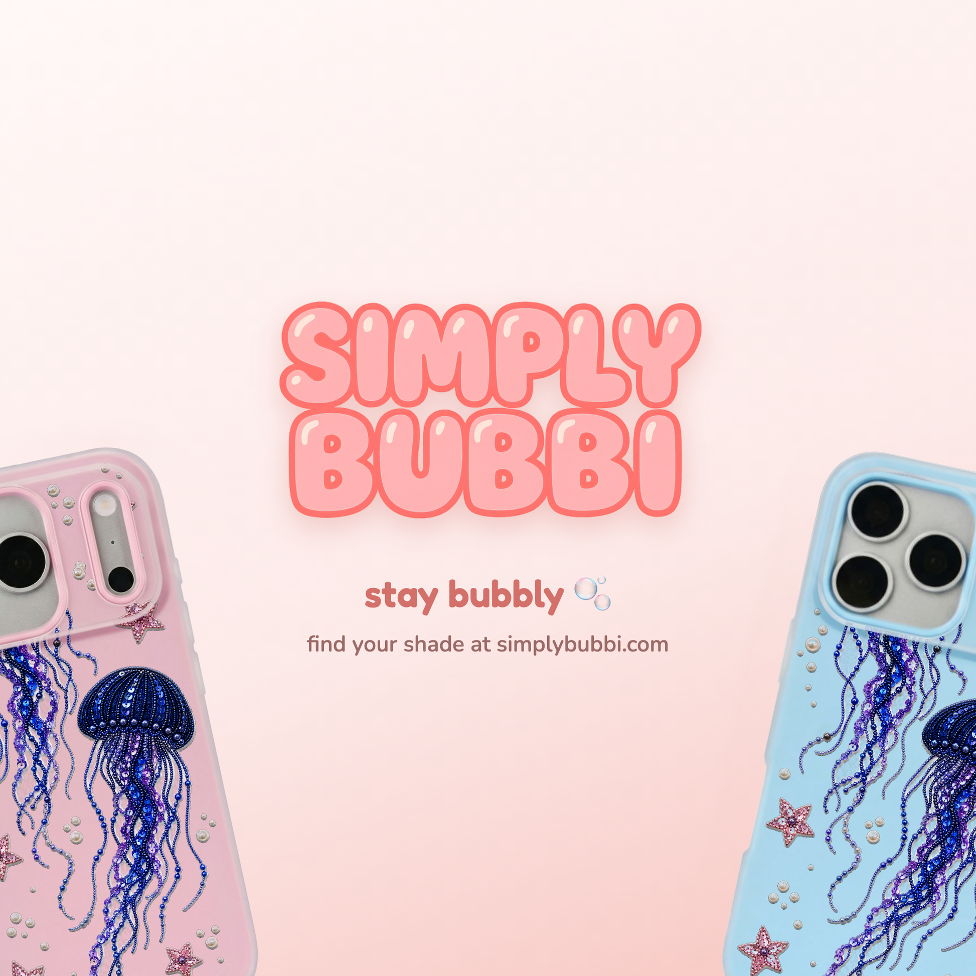 Beadwork Jellyfish Sequin Stars Pop iPhone Case – product view 6