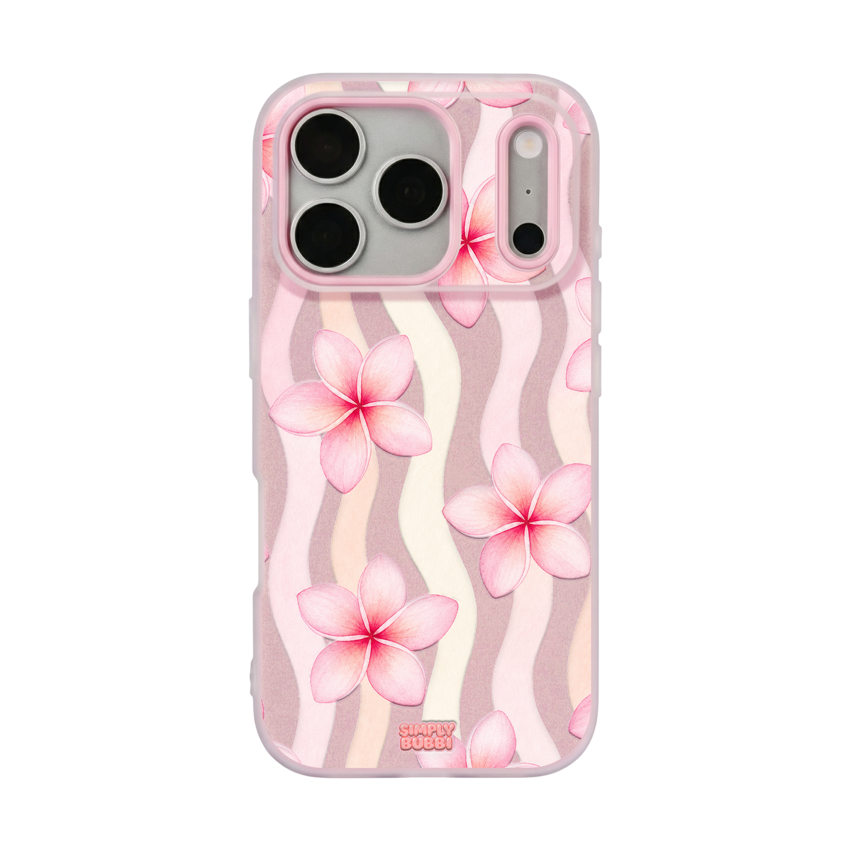 Plumeria Waves Pop iPhone Case – Blush color