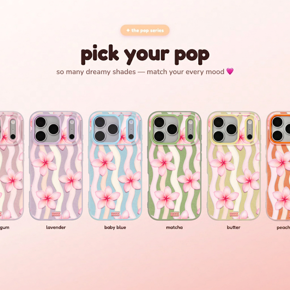 Plumeria Waves Pop iPhone Case – product view 1