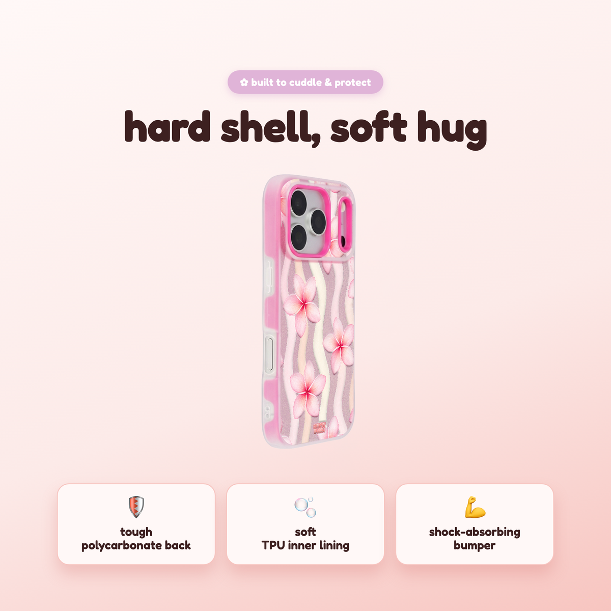 Plumeria Waves Pop iPhone Case – product view 2