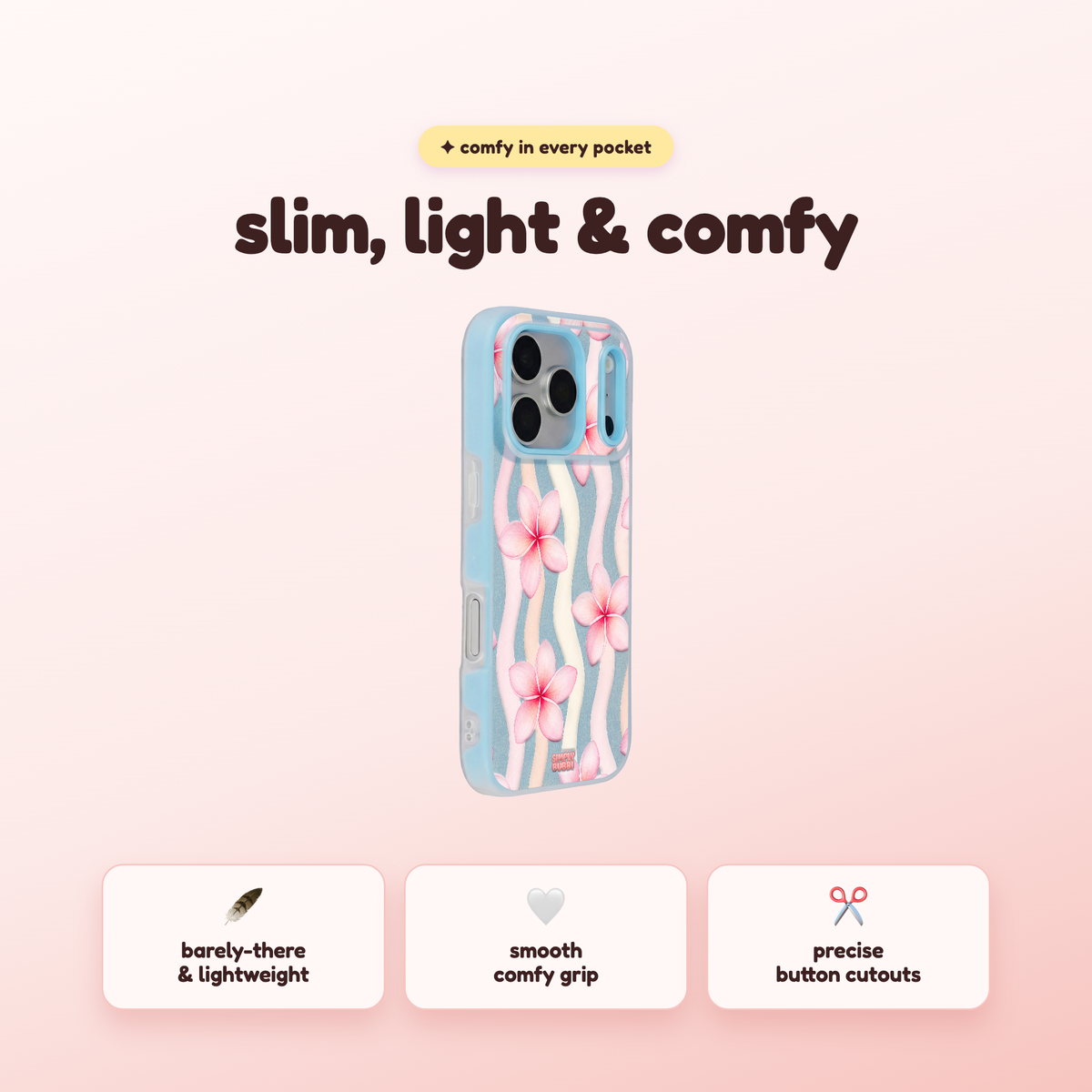 Plumeria Waves Pop iPhone Case – product view 4
