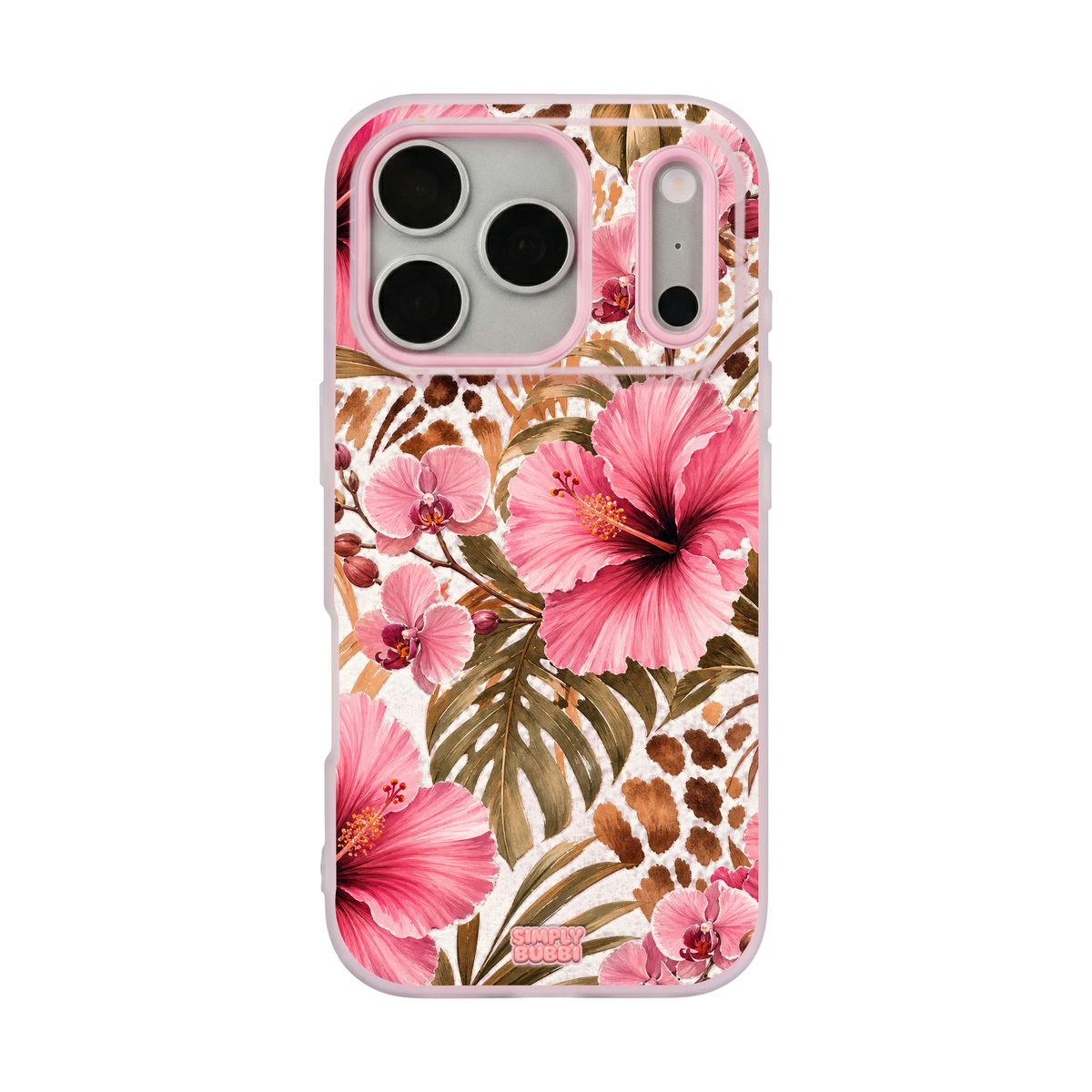 Wild Hibiscus Pop iPhone Case – Blush color