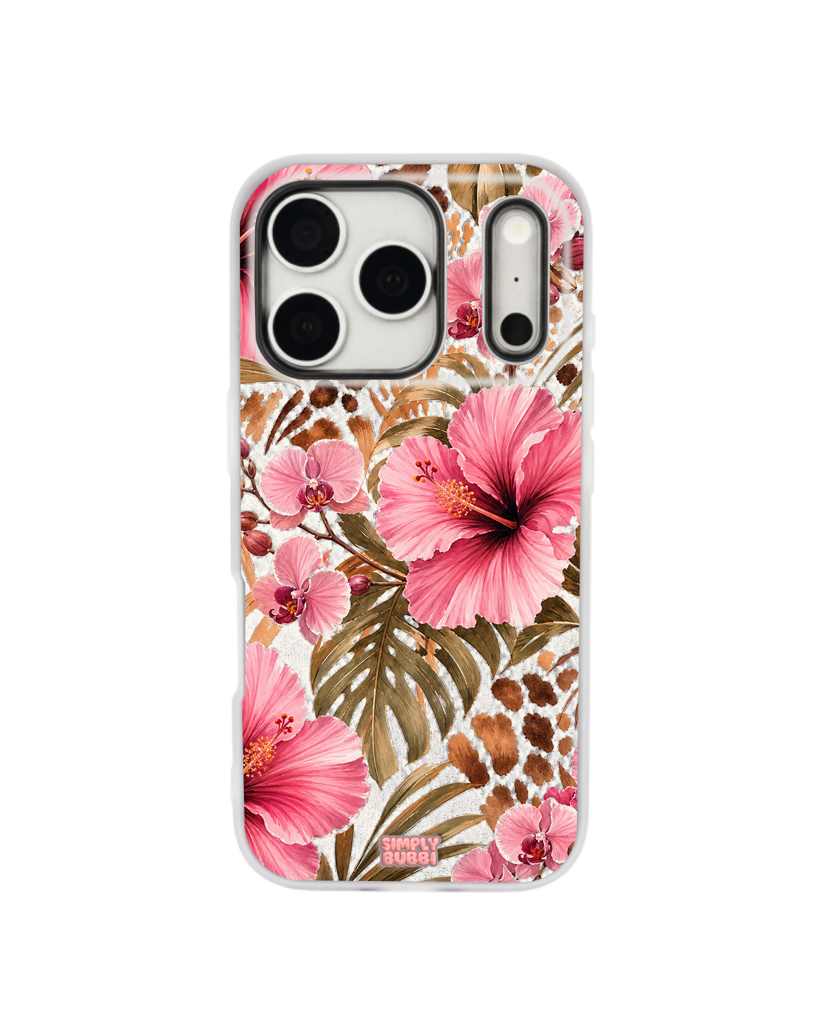 Wild Hibiscus Pop iPhone Case – Gray color