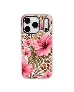 Wild Hibiscus Pop iPhone Case – Gray
