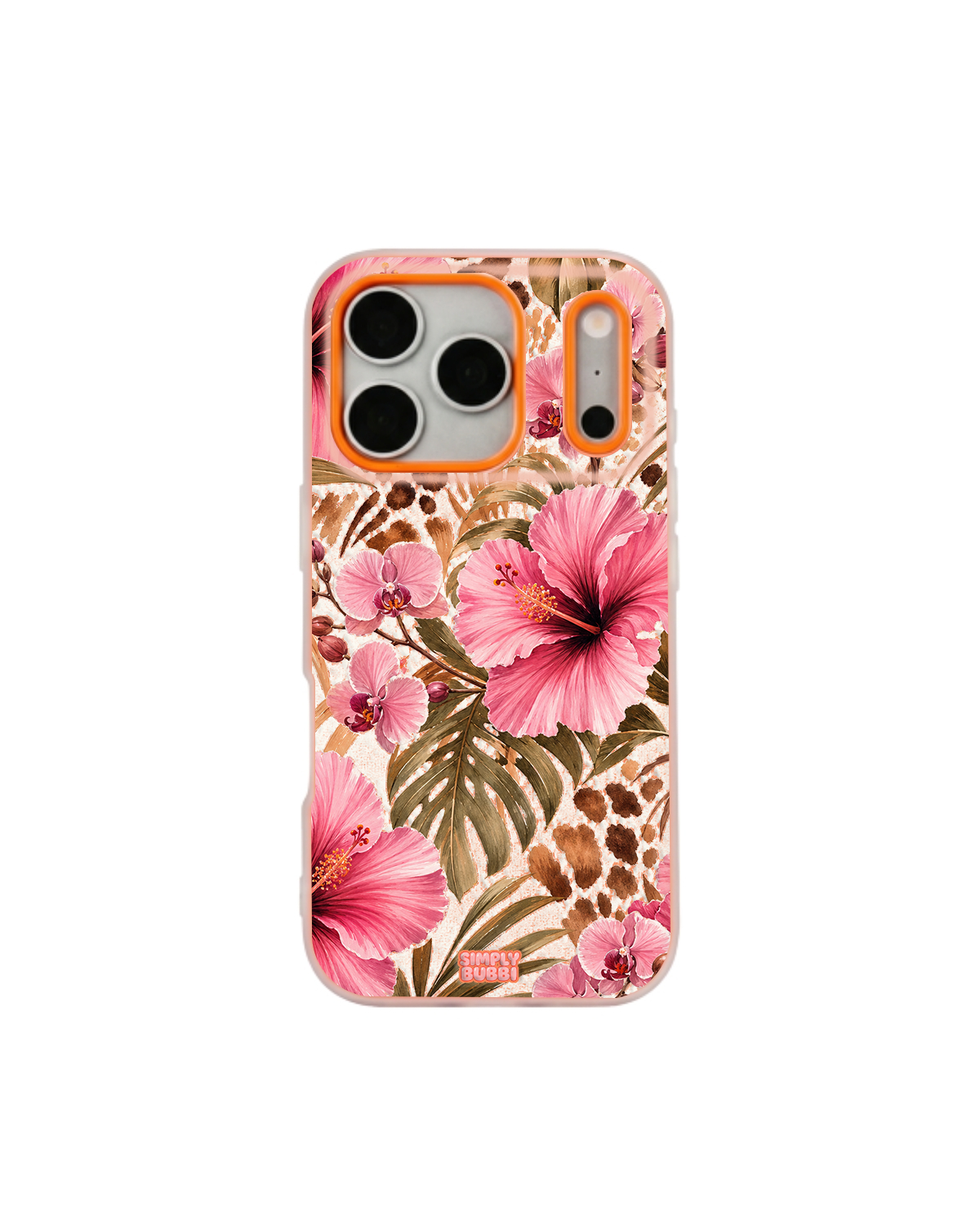 Wild Hibiscus Pop iPhone Case – Orange color