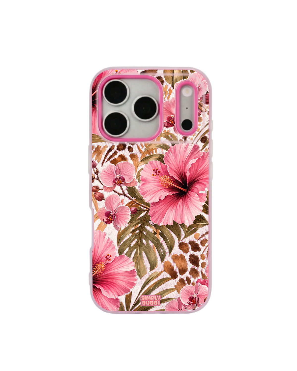 Wild Hibiscus Pop iPhone Case – Hot Pink color