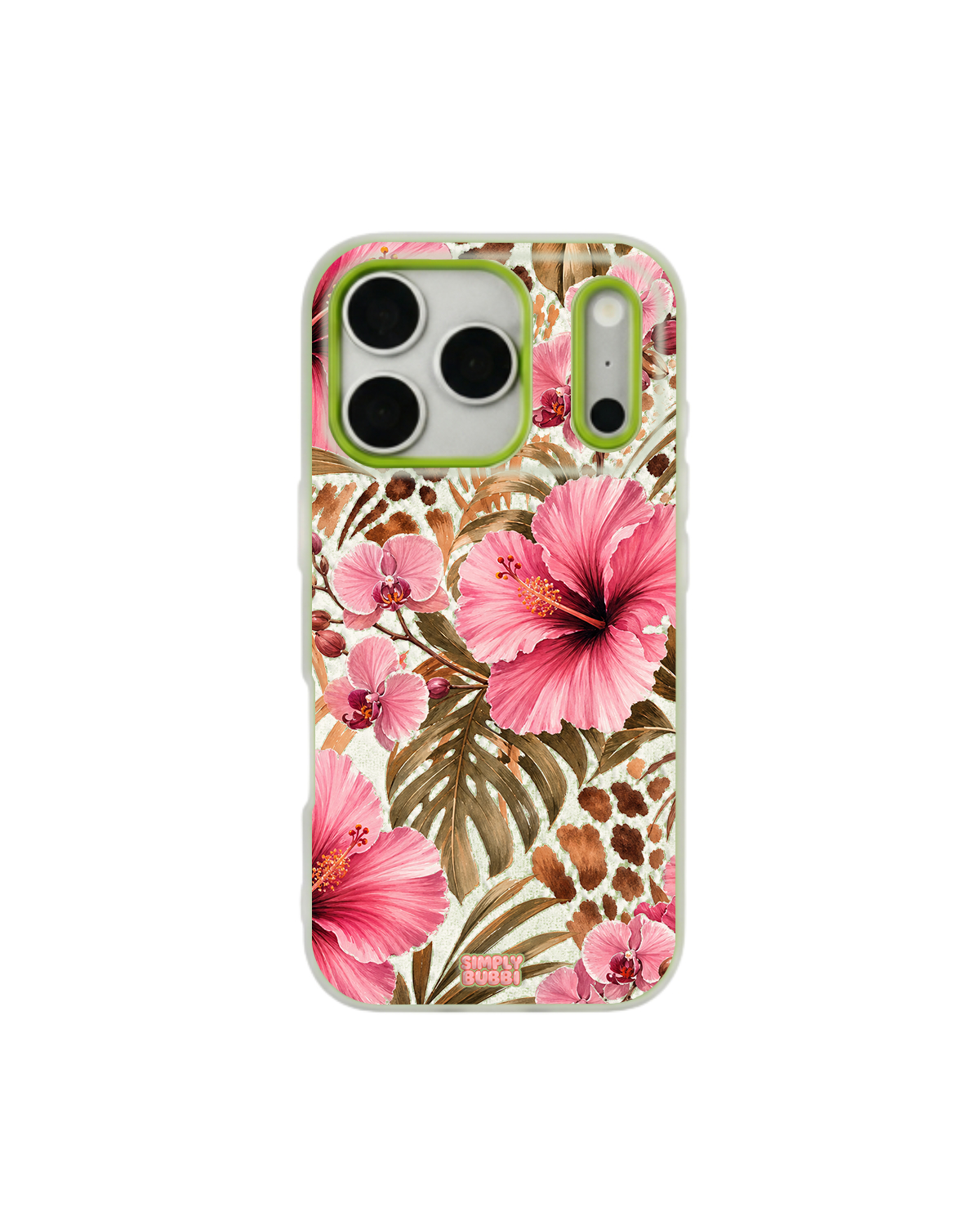 Wild Hibiscus Pop iPhone Case – Lime color