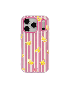 Lemon Stripes Pop iPhone Case – Hot Pink