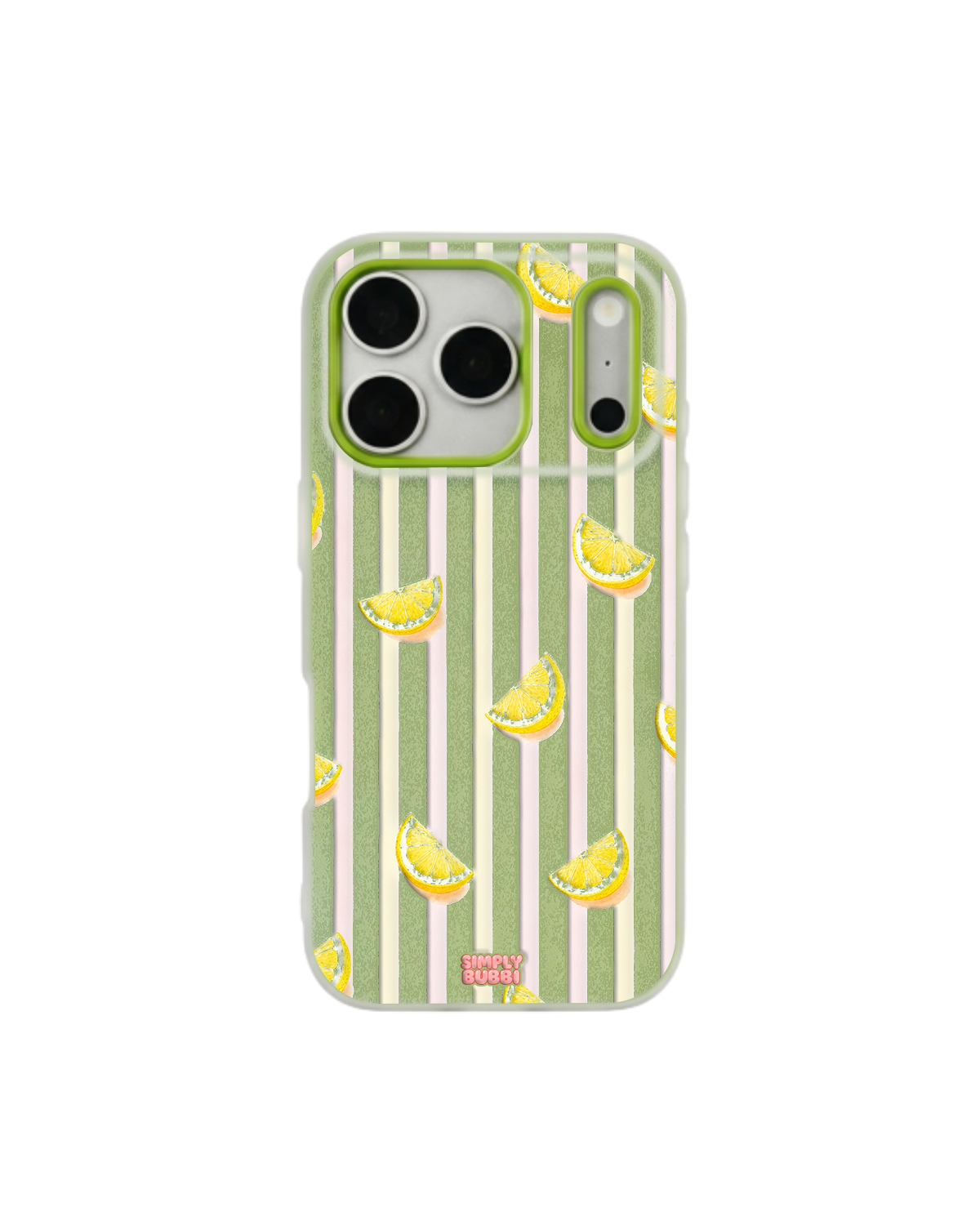 Lemon Stripes Pop iPhone Case – Lime color