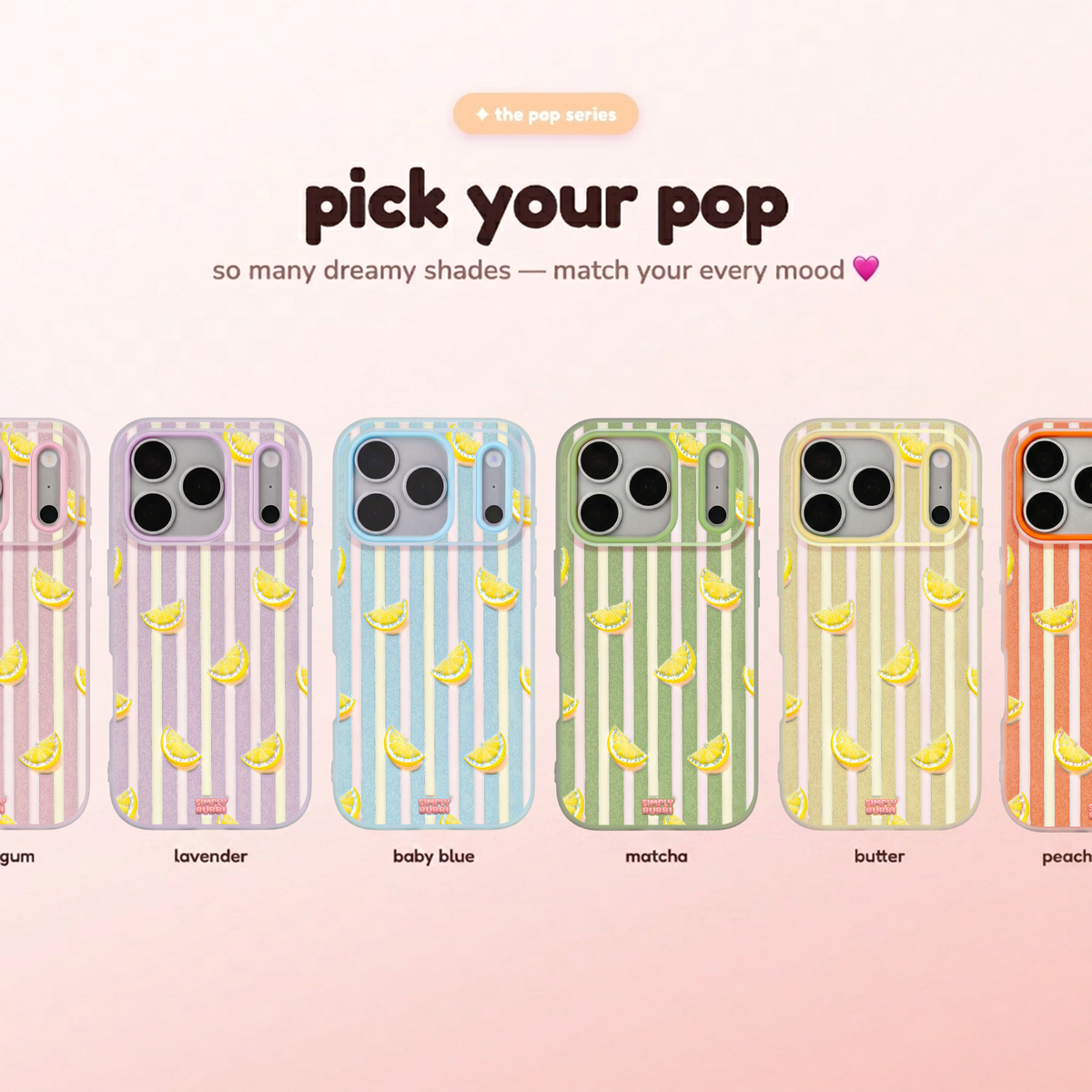 Lemon Stripes Pop iPhone Case – product view 1