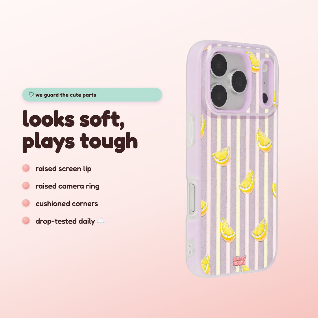 Lemon Stripes Pop iPhone Case