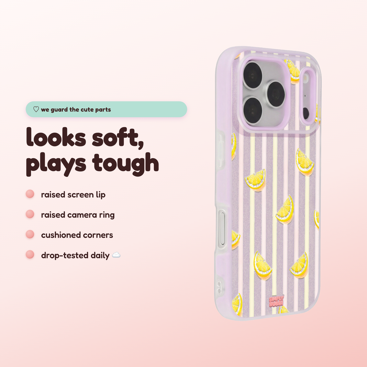 Lemon Stripes Pop iPhone Case – product view 3