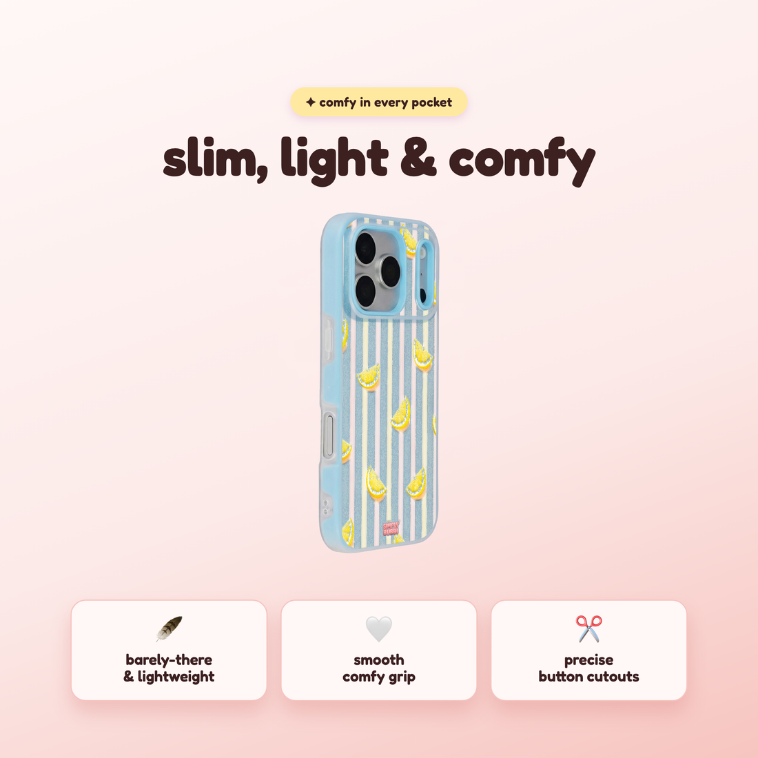 Lemon Stripes Pop iPhone Case