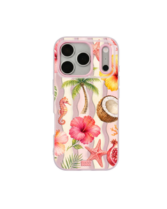 Tropical Waves Pop iPhone Case – Pink