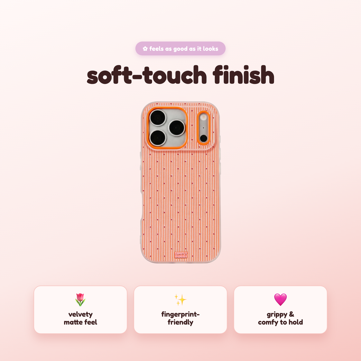 Stripe Hearts Pop iPhone Case – product view 5