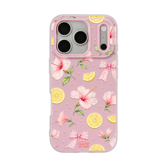 Tropical Gingham Pop iPhone Case – Blush color
