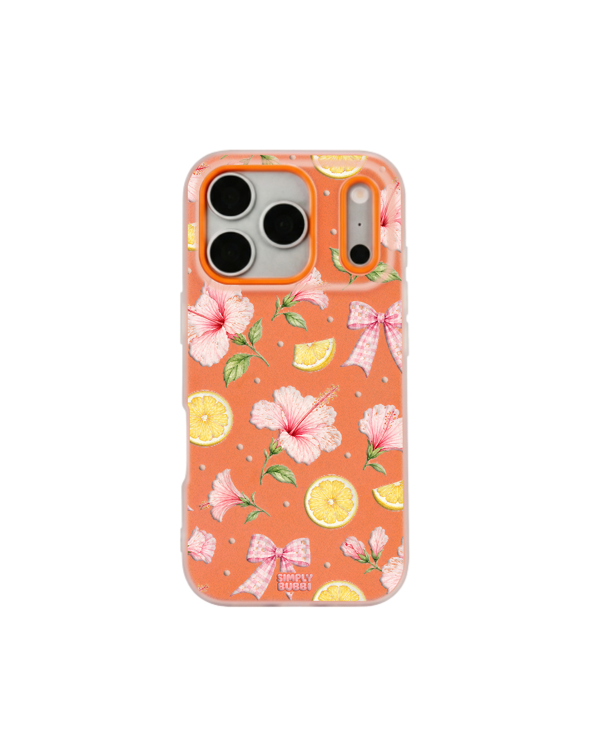 Tropical Gingham Pop iPhone Case – Orange color