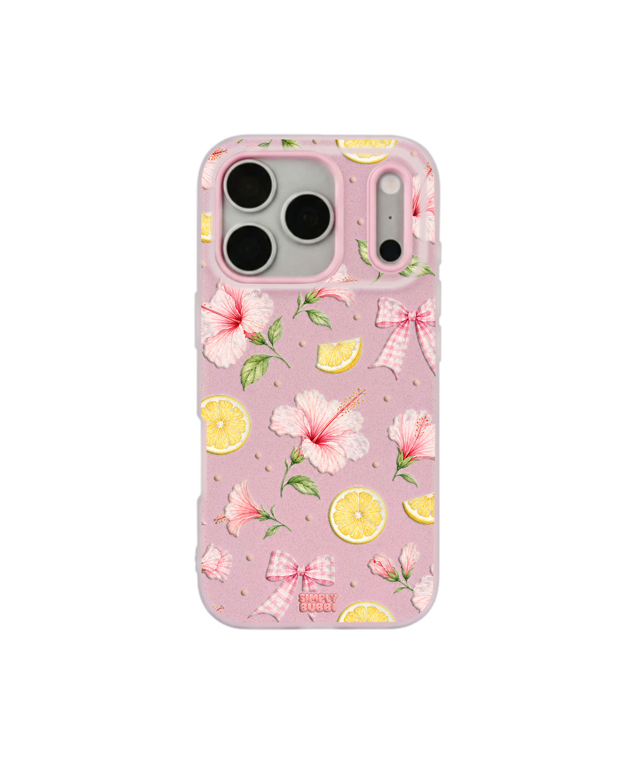 Tropical Gingham Pop iPhone Case – Pink color