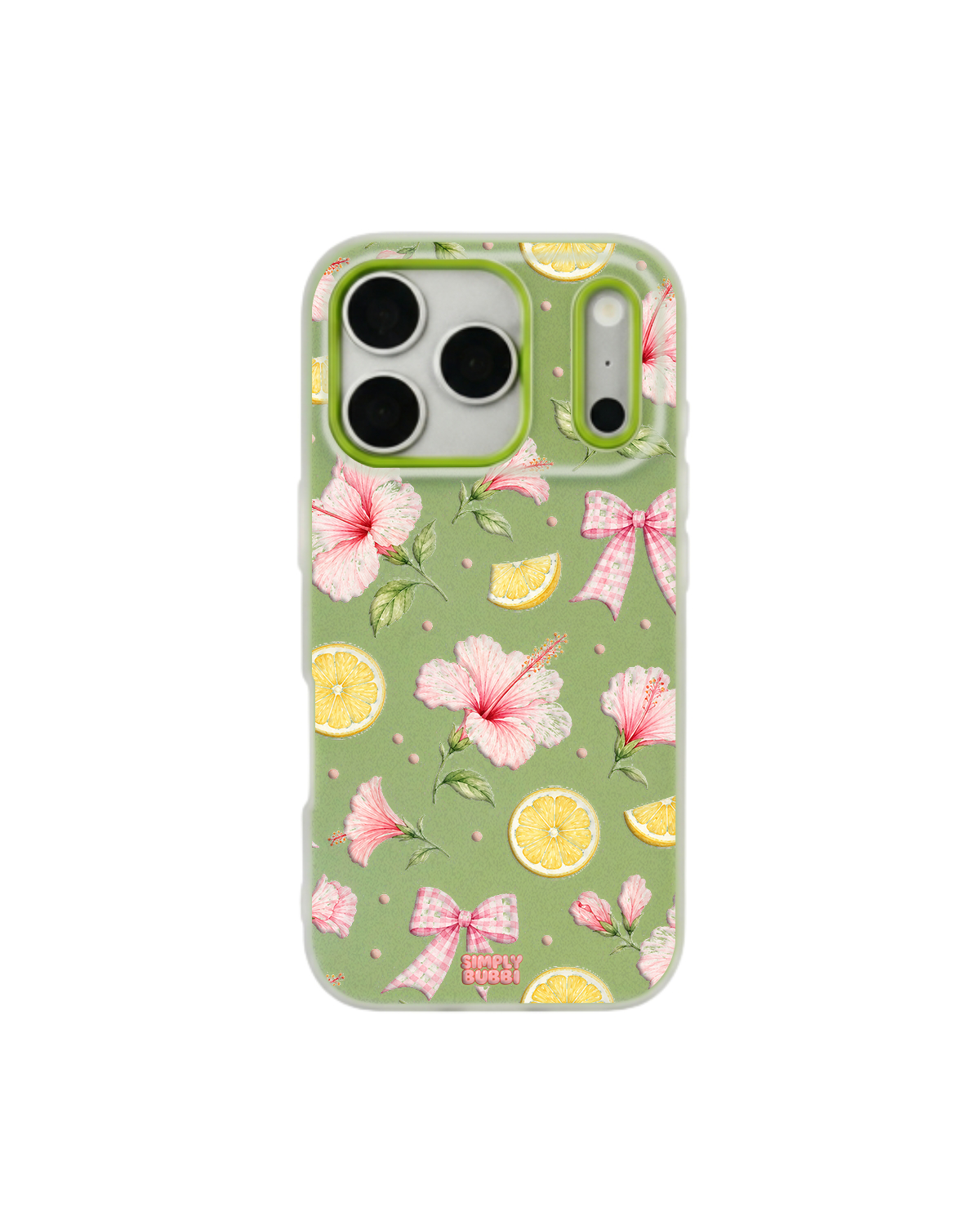 Tropical Gingham Pop iPhone Case – Lime color
