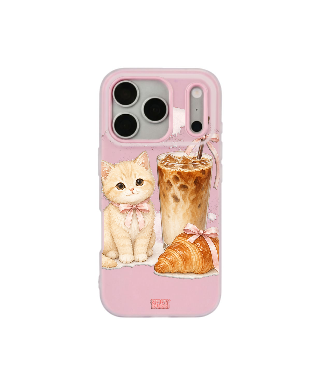 Cafe Kitten Pop iPhone Case – Pink color