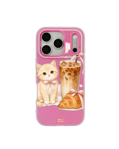 Cafe Kitten Pop iPhone Case – Hot Pink