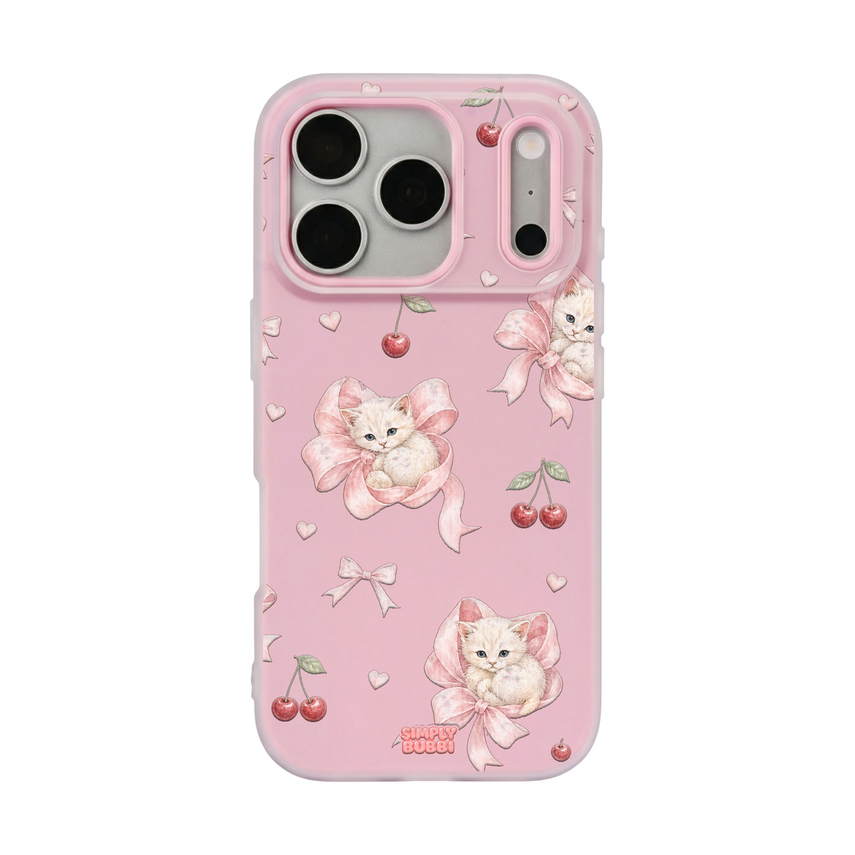 Bow Kitten Pop iPhone Case – Blush color