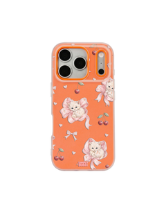 Bow Kitten Pop iPhone Case – Orange