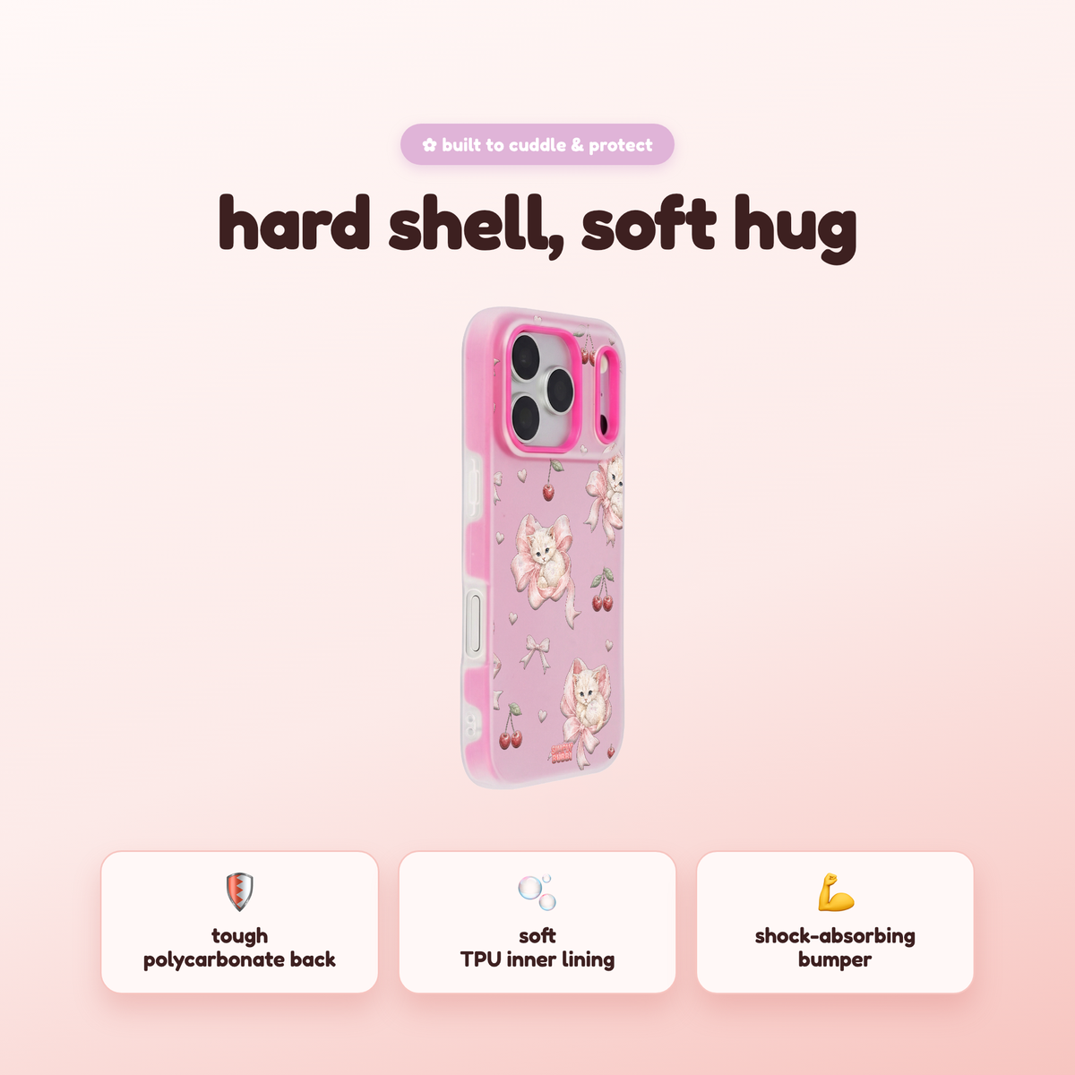Bow Kitten Pop iPhone Case – product view 2