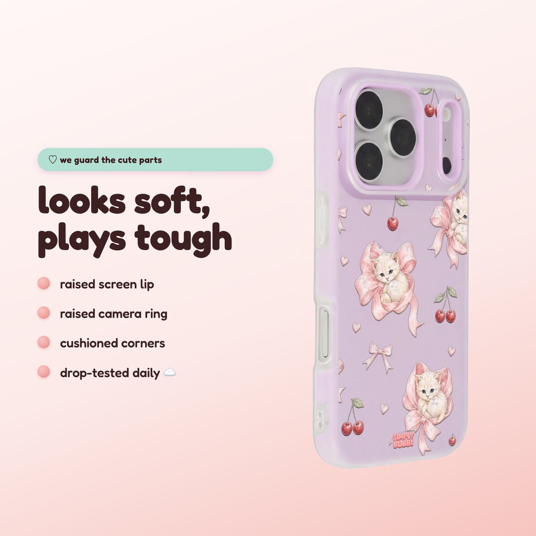 Bow Kitten Pop iPhone Case