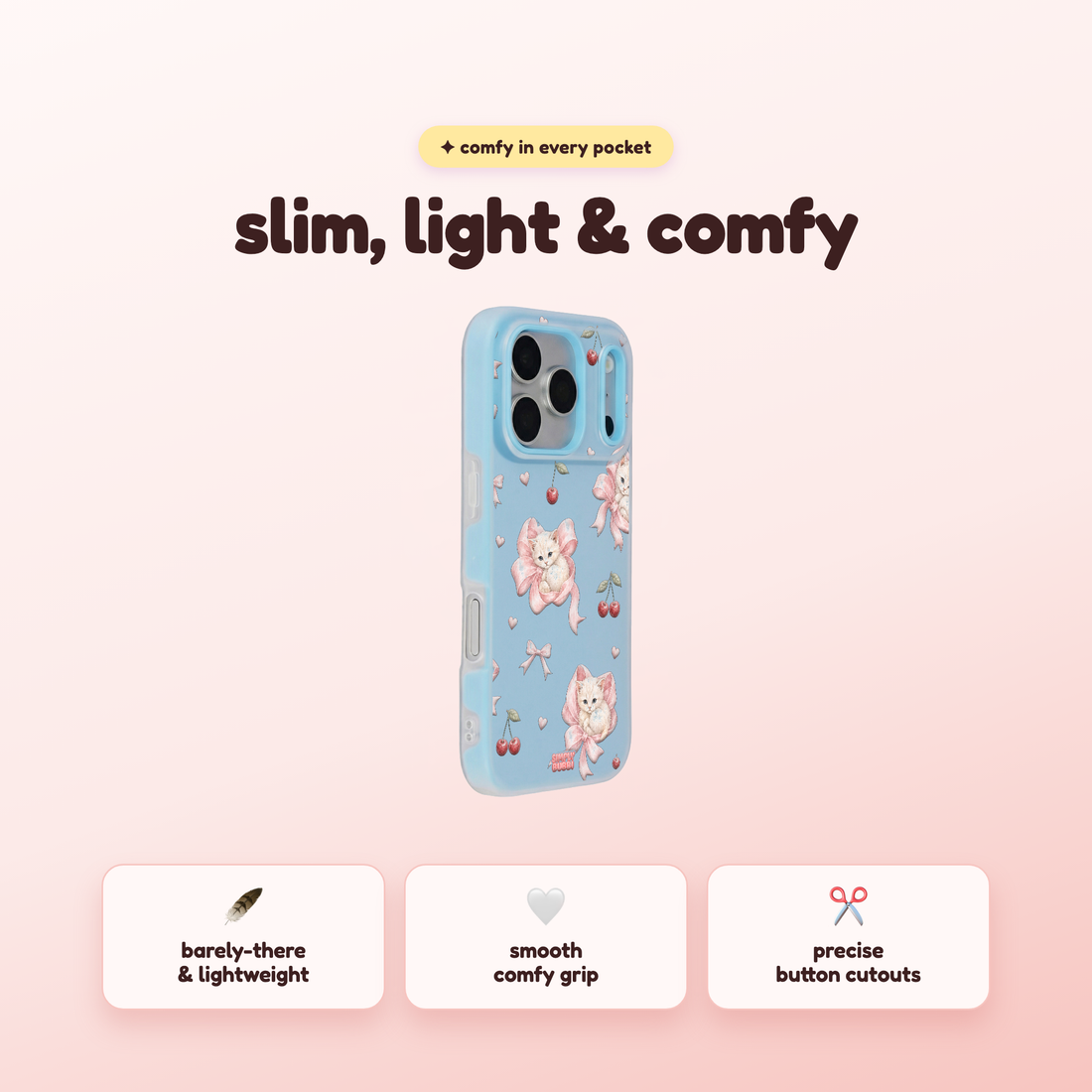 Bow Kitten Pop iPhone Case