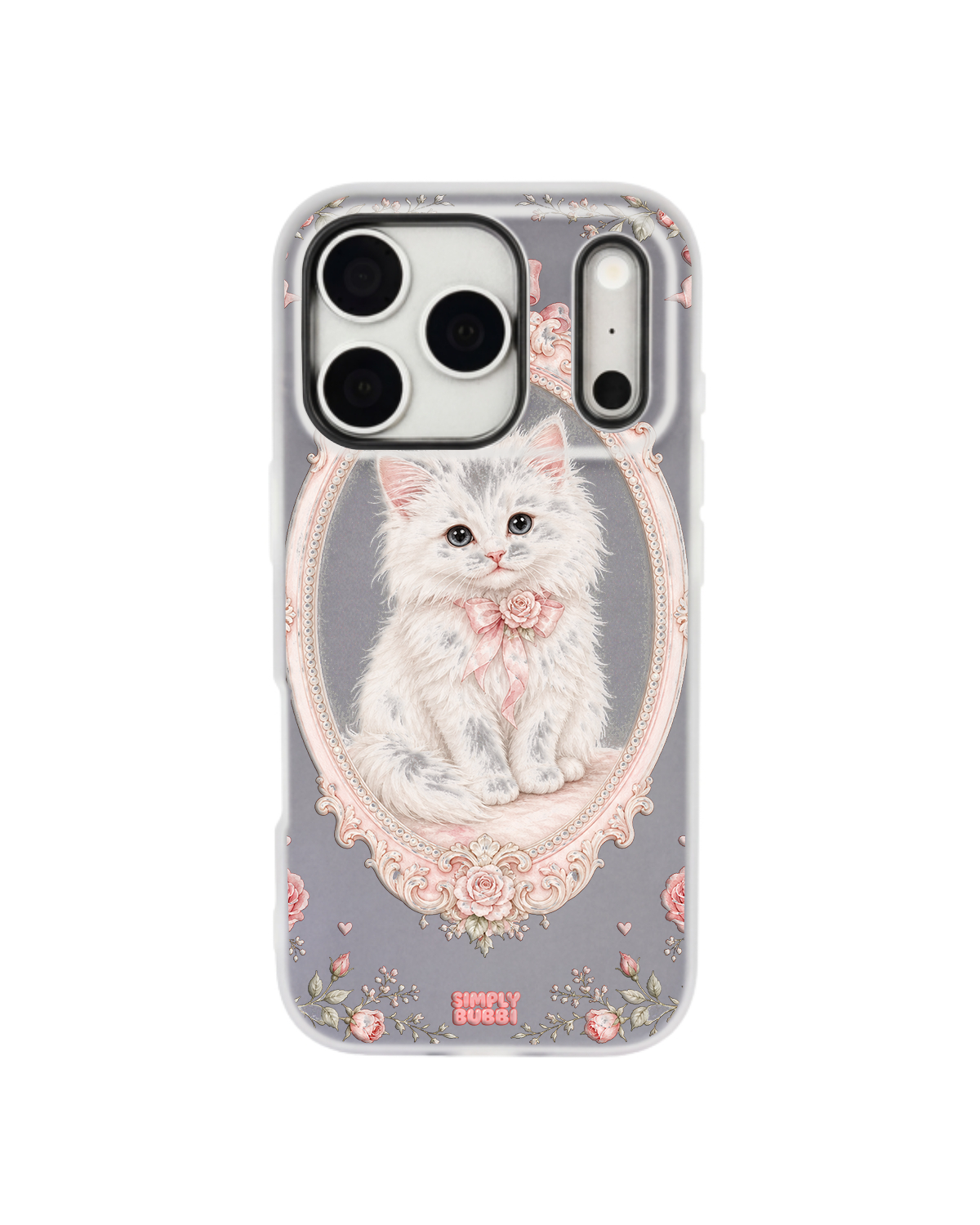 Cameo Kitten Pop iPhone Case – Gray color