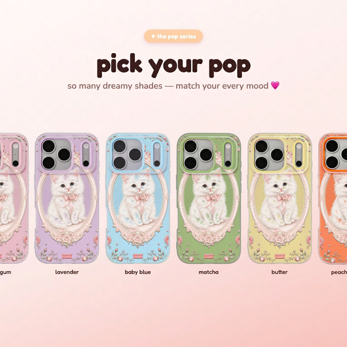Cameo Kitten Pop iPhone Case – product view 1