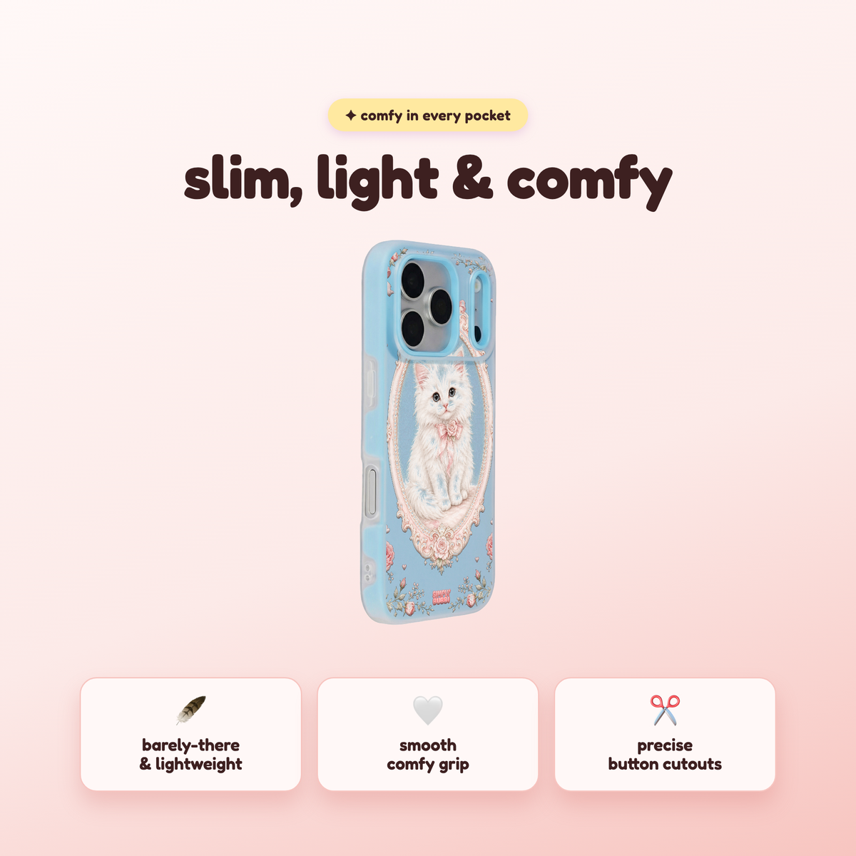 Cameo Kitten Pop iPhone Case – product view 4