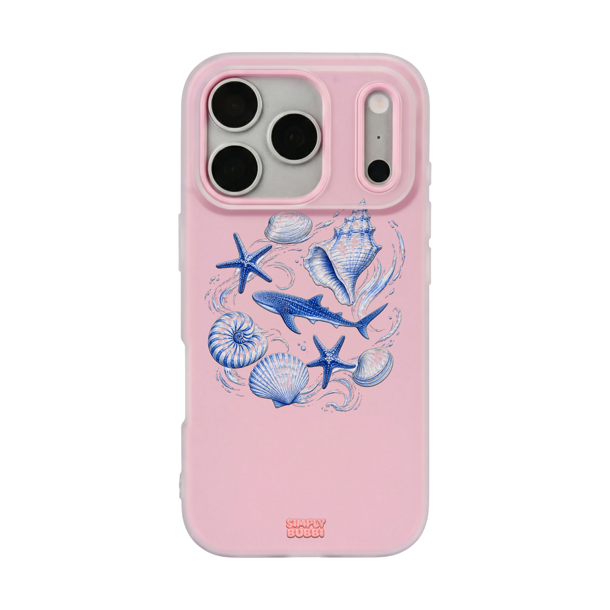 Blue Shells Pop iPhone Case – Blush color