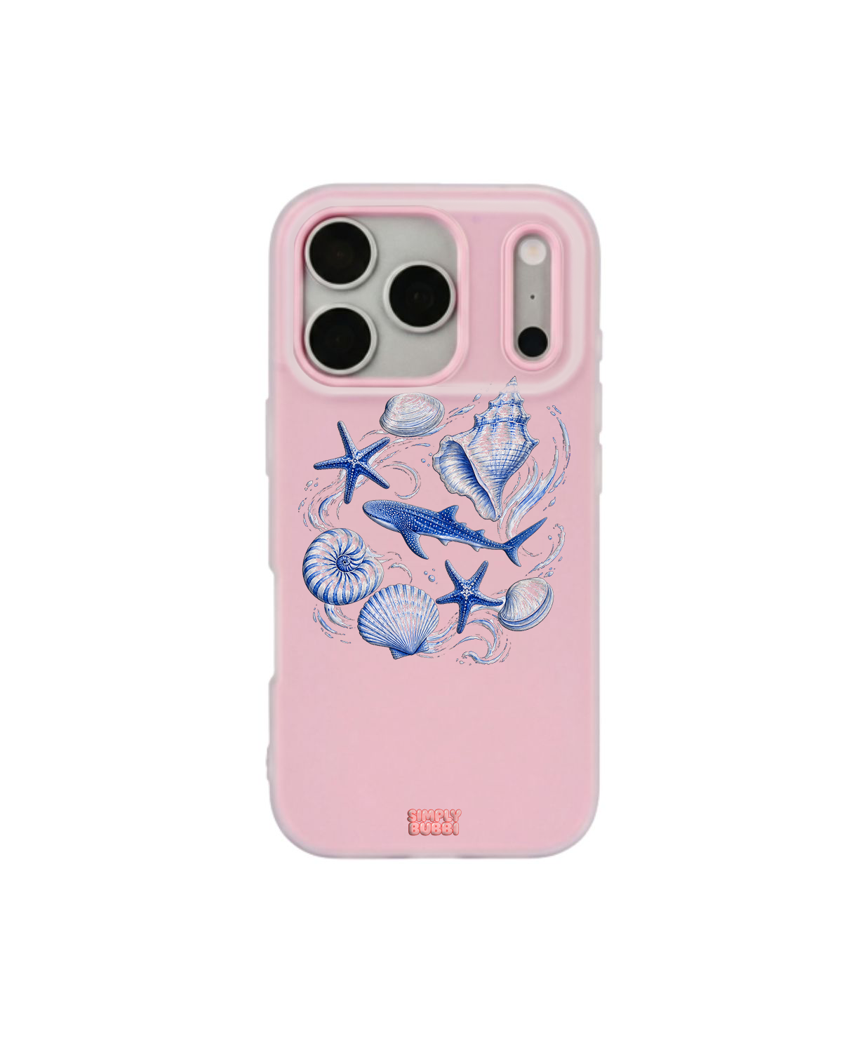 Blue Shells Pop iPhone Case – Pink color