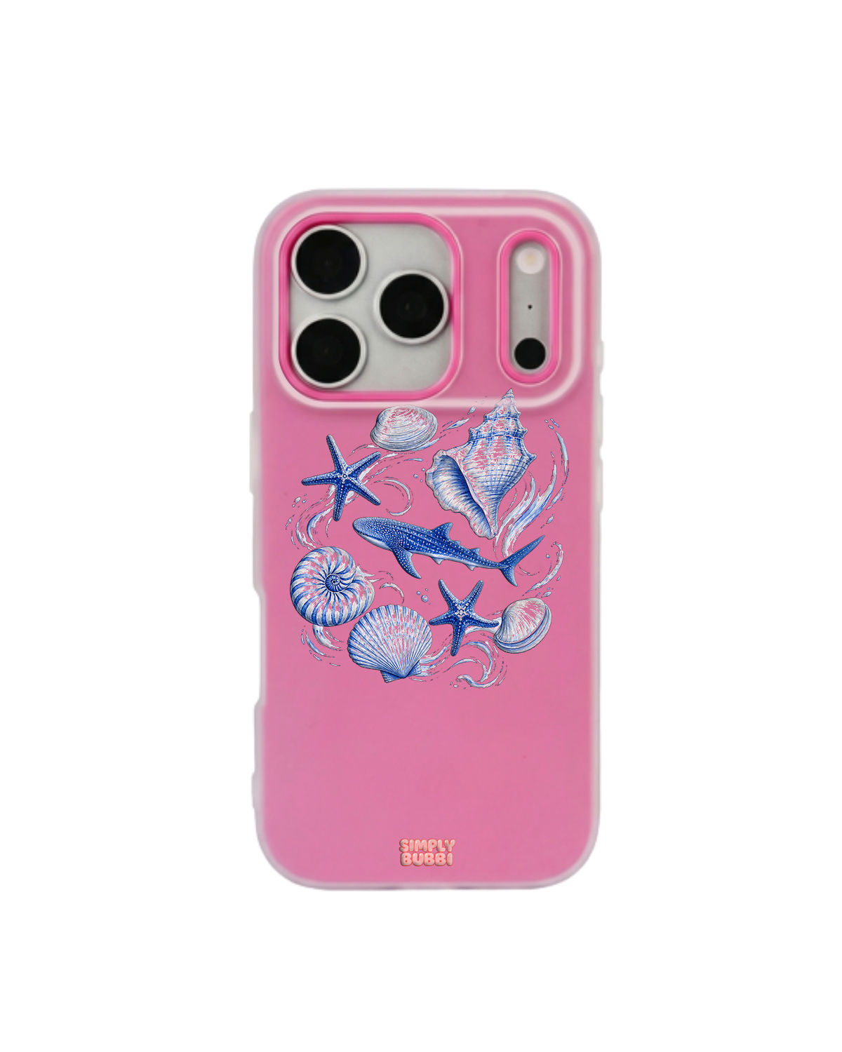 Blue Shells Pop iPhone Case – Hot Pink color