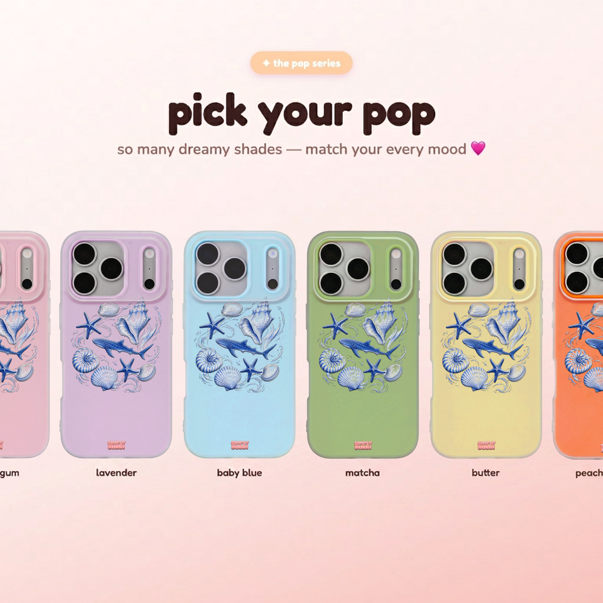 Blue Shells Pop iPhone Case – product view 1