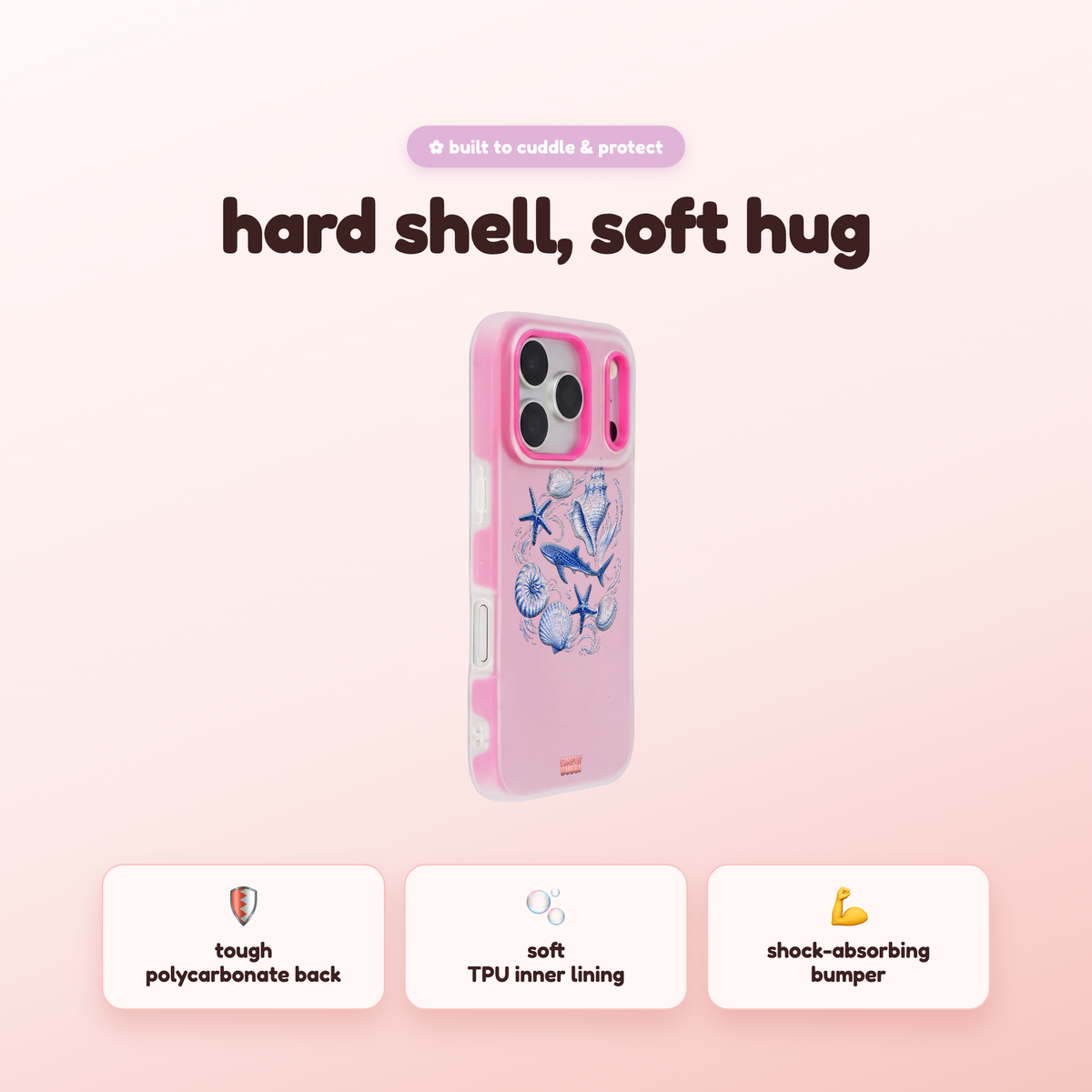 Blue Shells Pop iPhone Case