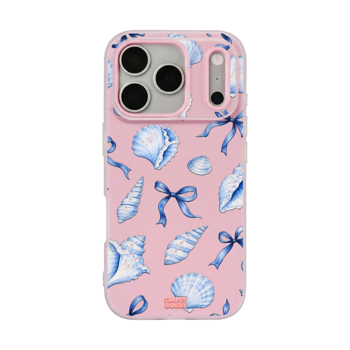 Shell Ribbons Pop iPhone Case – Blush color