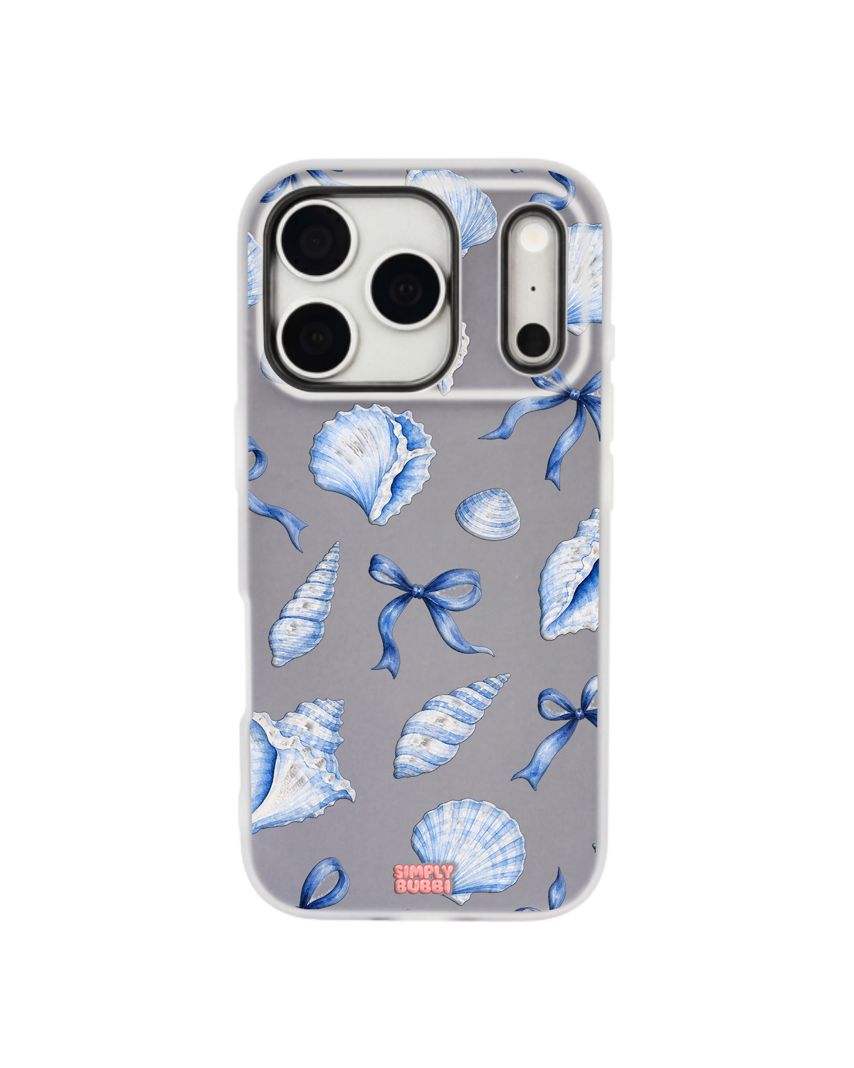 Shell Ribbons Pop iPhone Case – Gray color