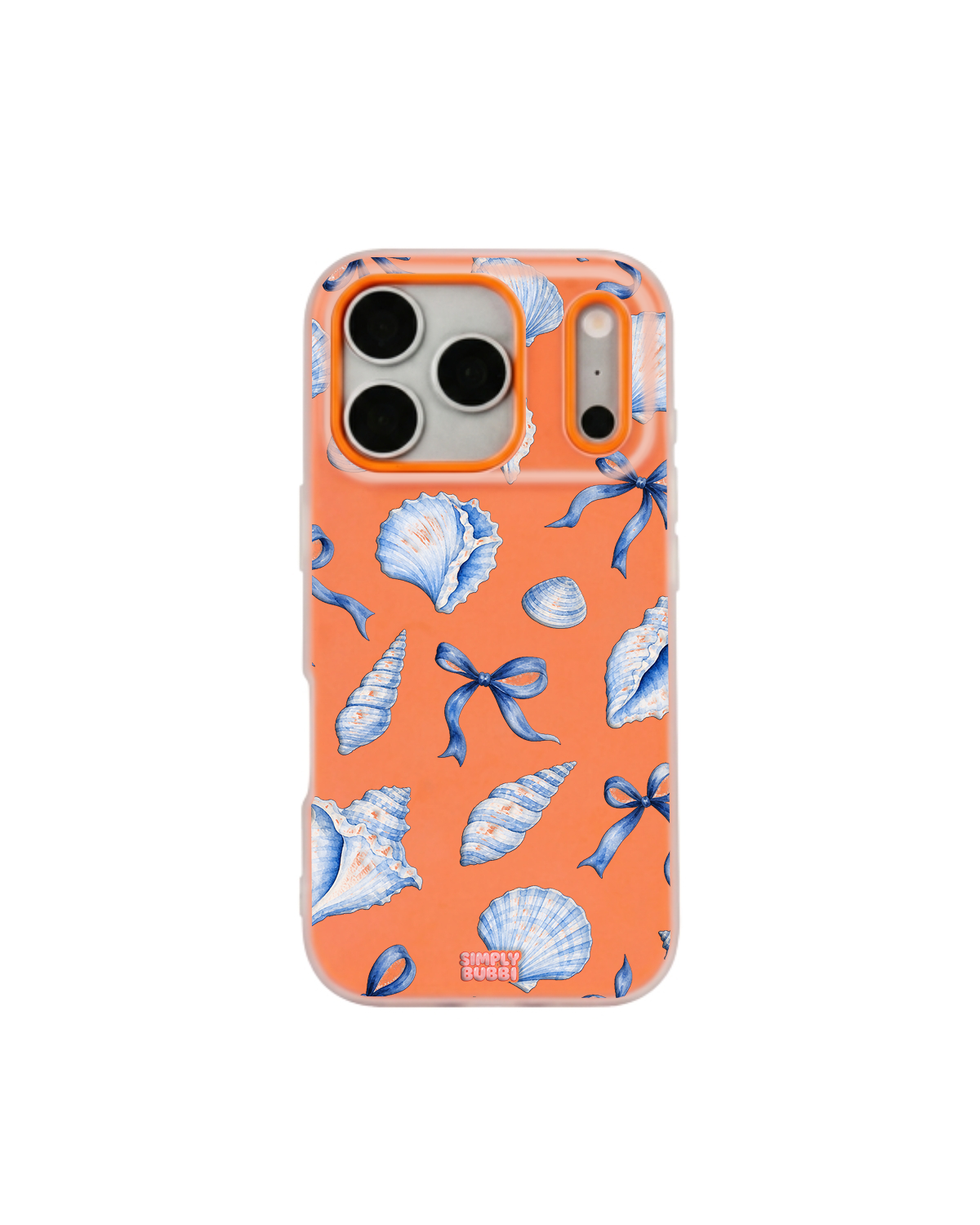 Shell Ribbons Pop iPhone Case – Orange color