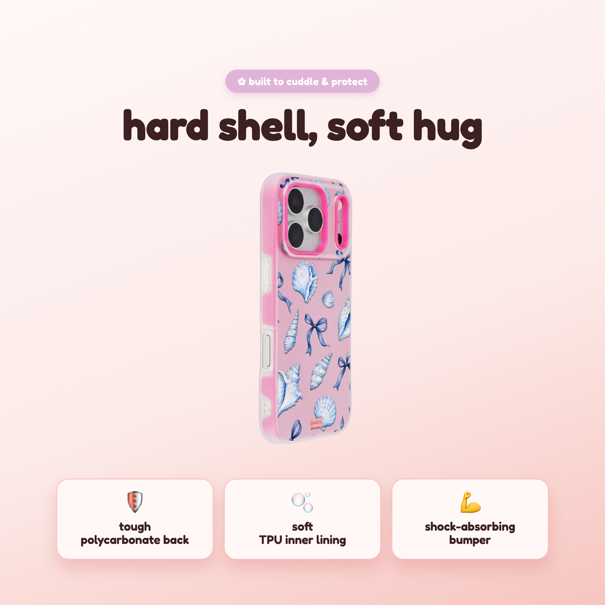 Shell Ribbons Pop iPhone Case – product view 2