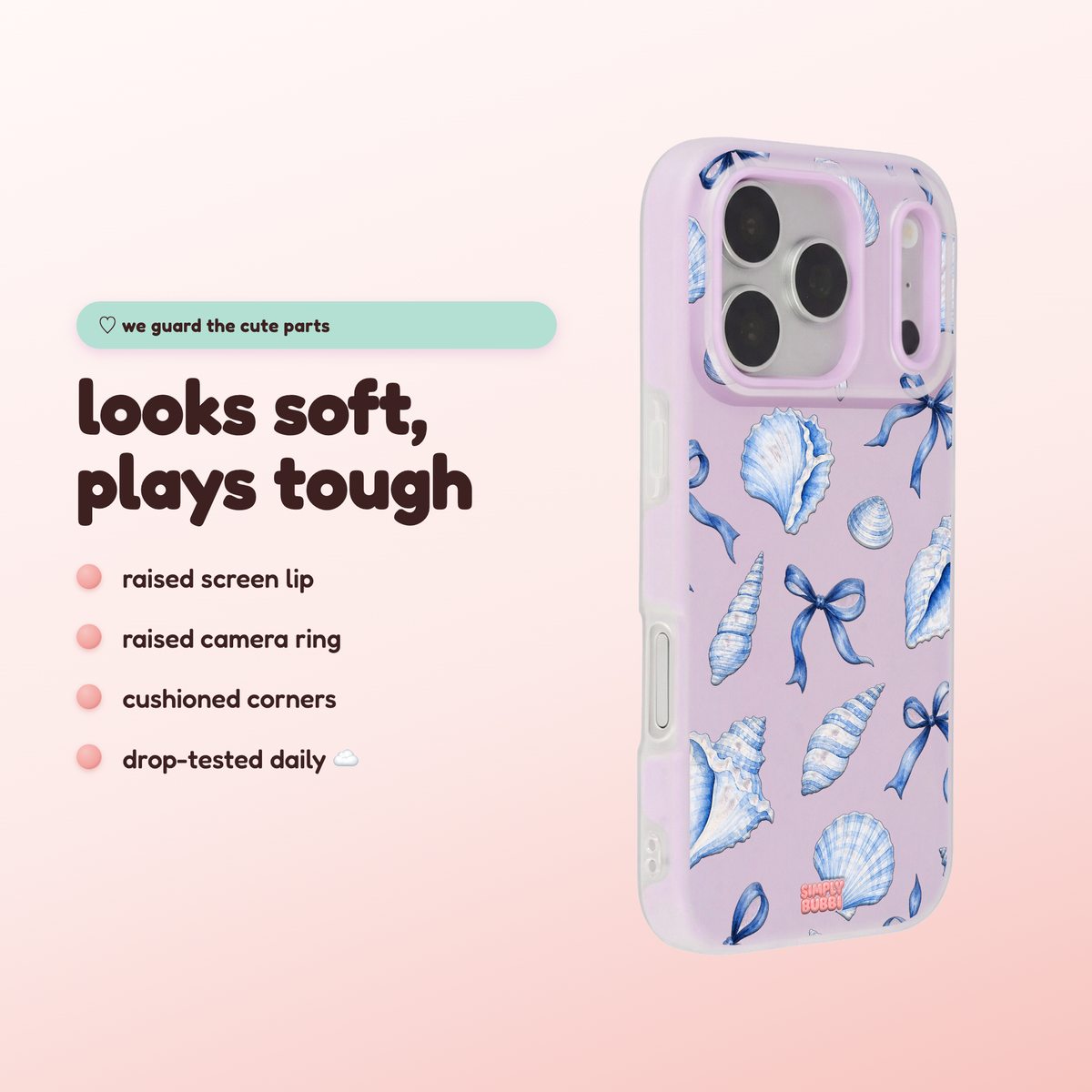 Shell Ribbons Pop iPhone Case – product view 3