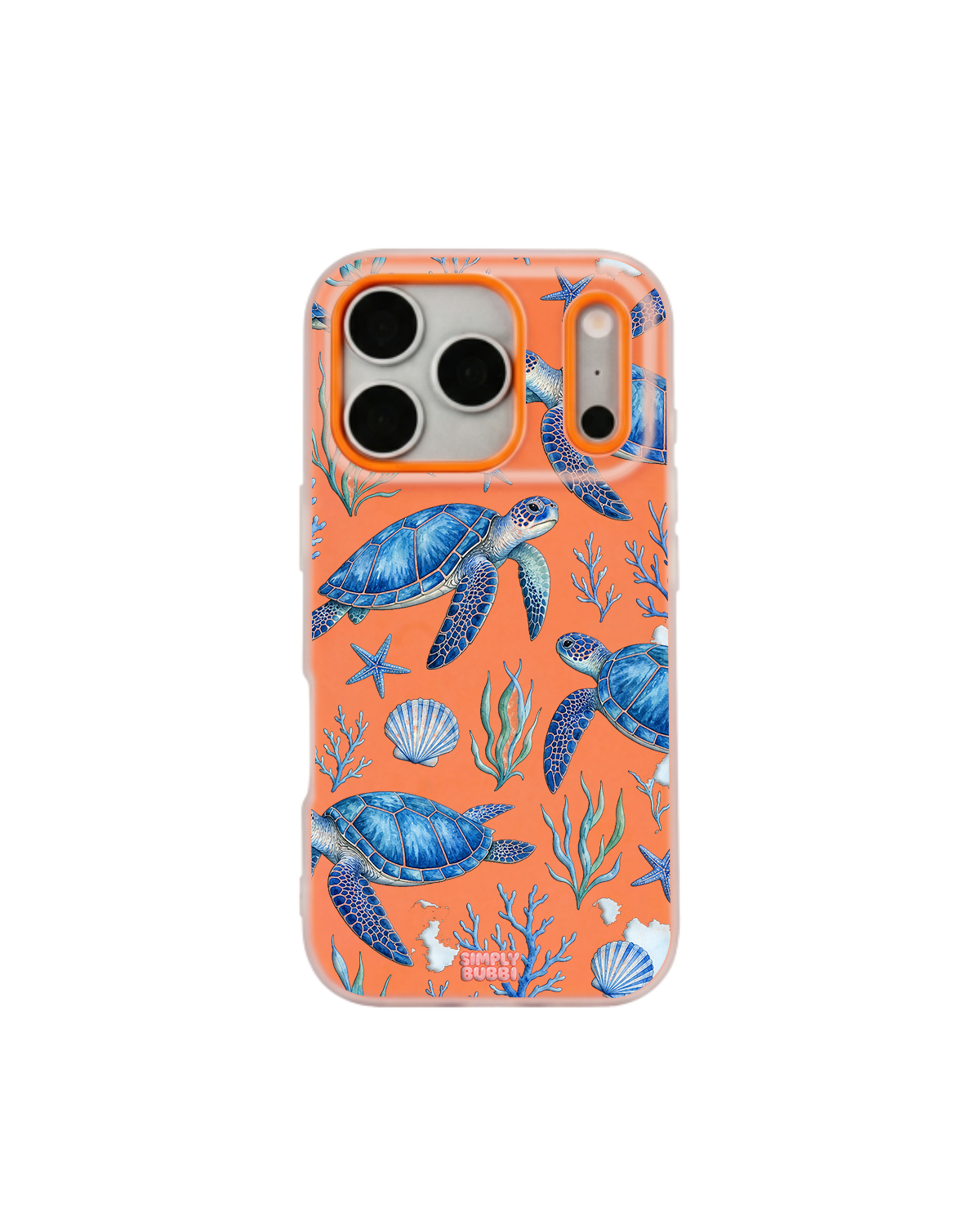 Coral Turtles Pop iPhone Case – Orange color