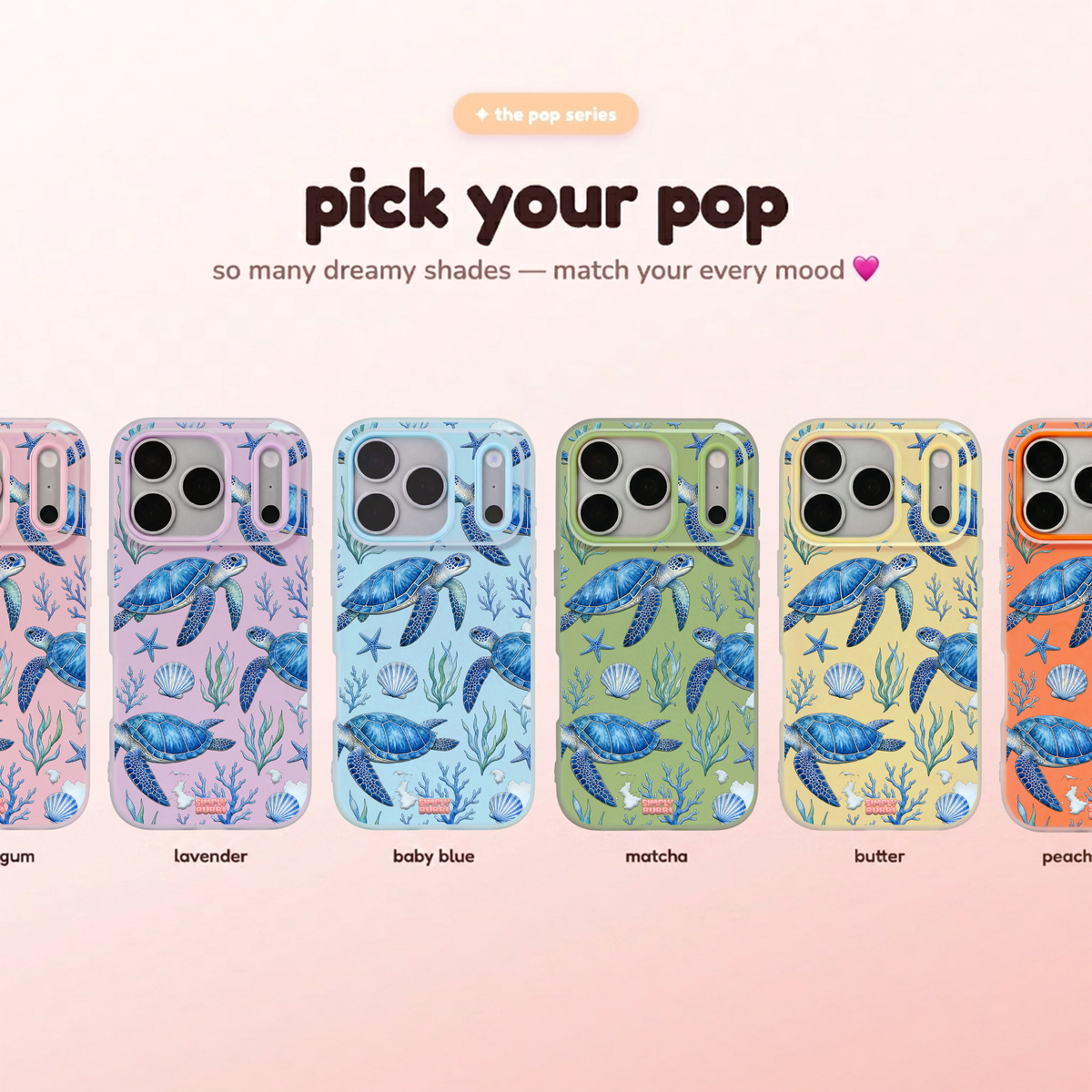 Coral Turtles Pop iPhone Case – product view 1