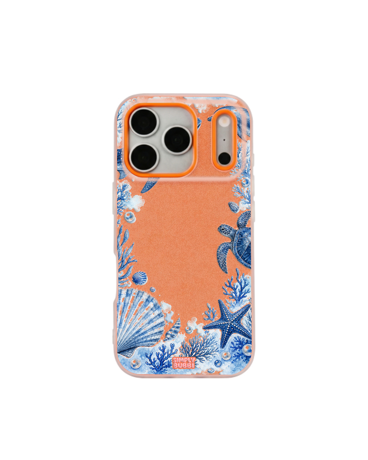 Ocean Frame Pop iPhone Case – Orange color