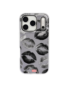 Lipstick Noir Pop iPhone Case – Gray